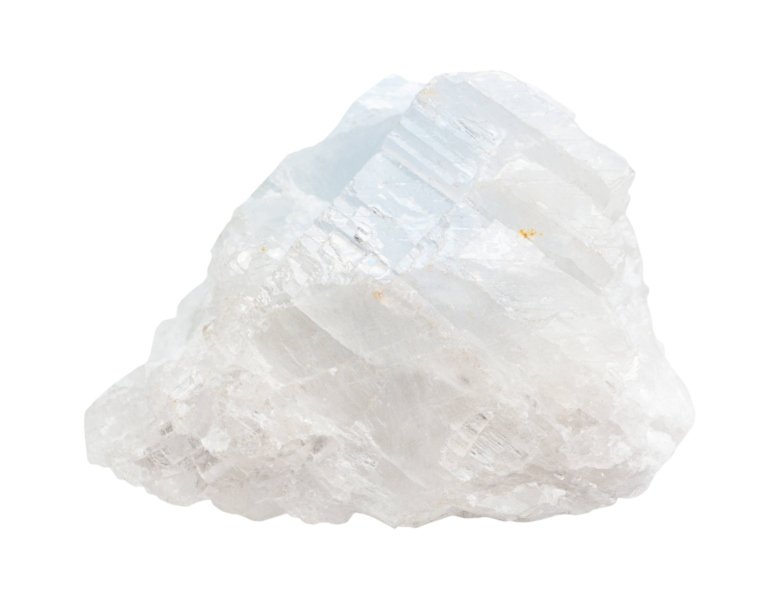 crystalline white blue Magnesite rock isolated